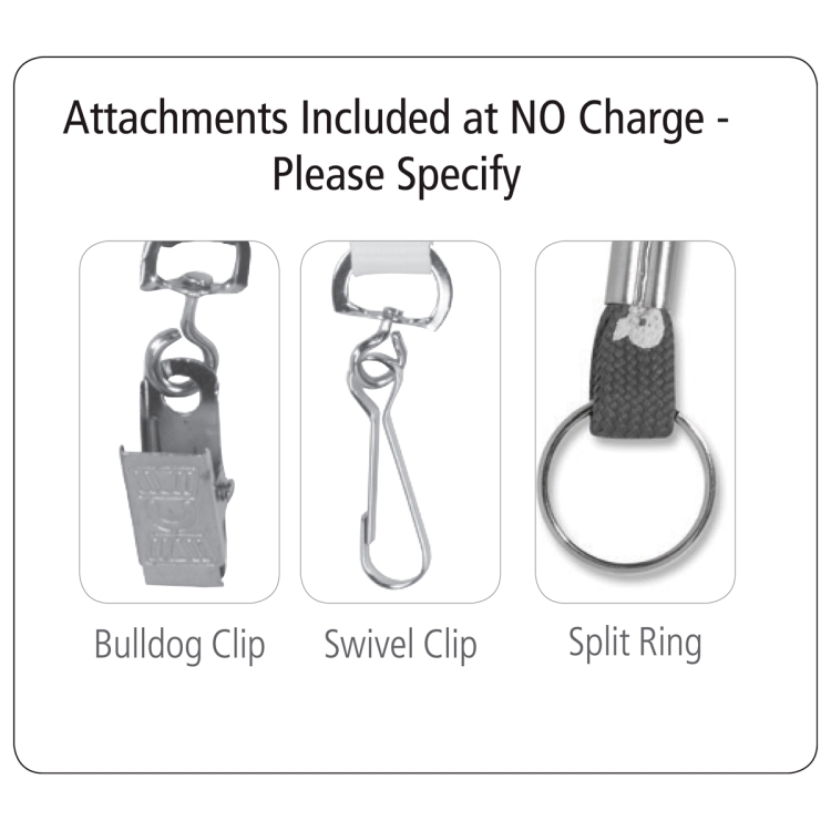 "BELMONT" 3/4" Import Air Ship Width Dual Attachment Silkscreen Polyester Lanyard 1