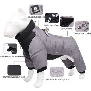 Waterproof Puppy Clothes Warm Cotton Clothes Pet Clothing 1