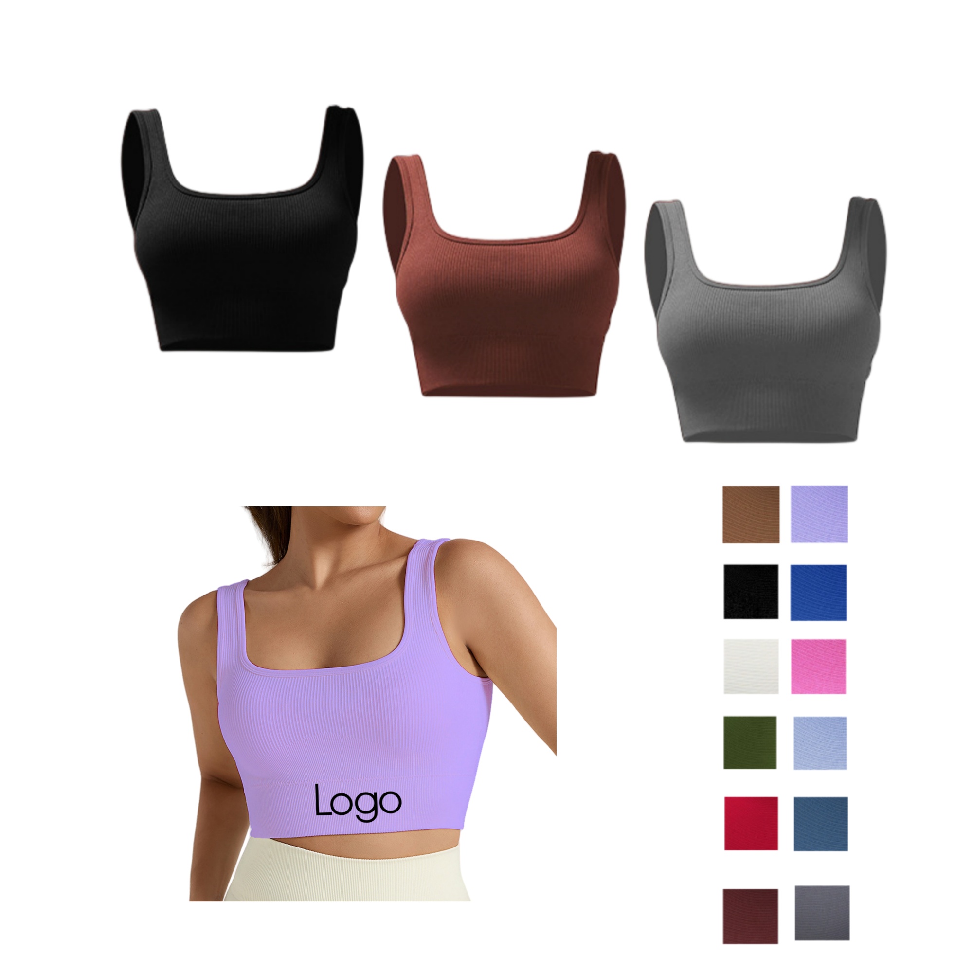 Navel-Revealing Sports Bra Tank Top 2