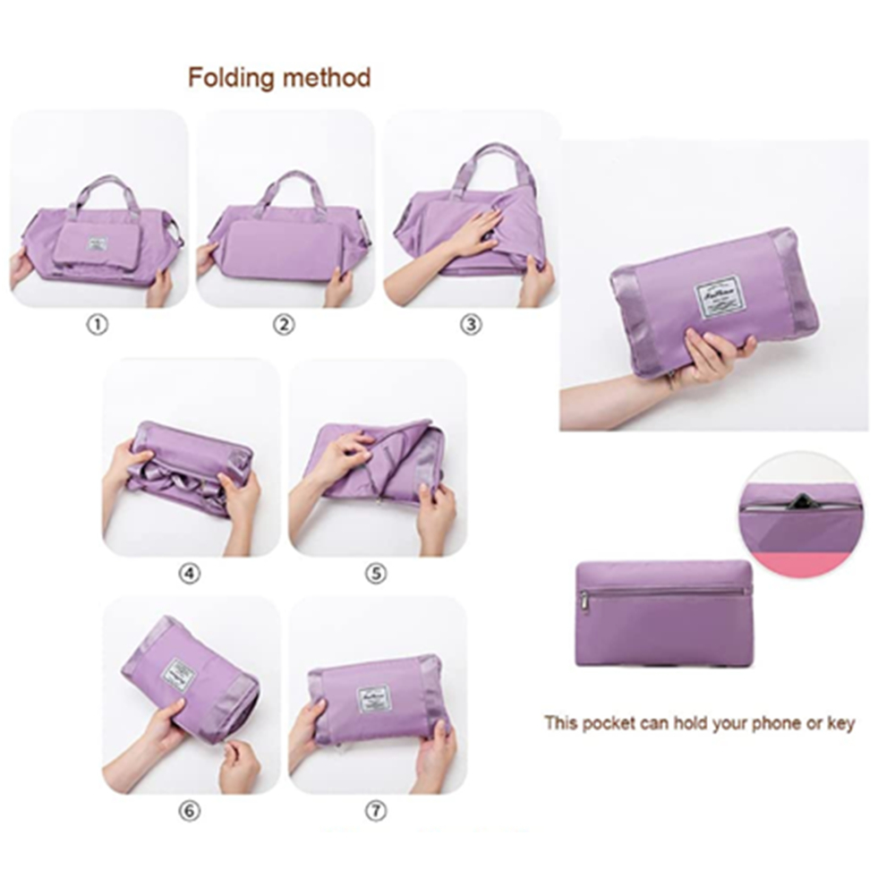 Foldable Large Capacity Duffle Travel Bag w/Handle 5
