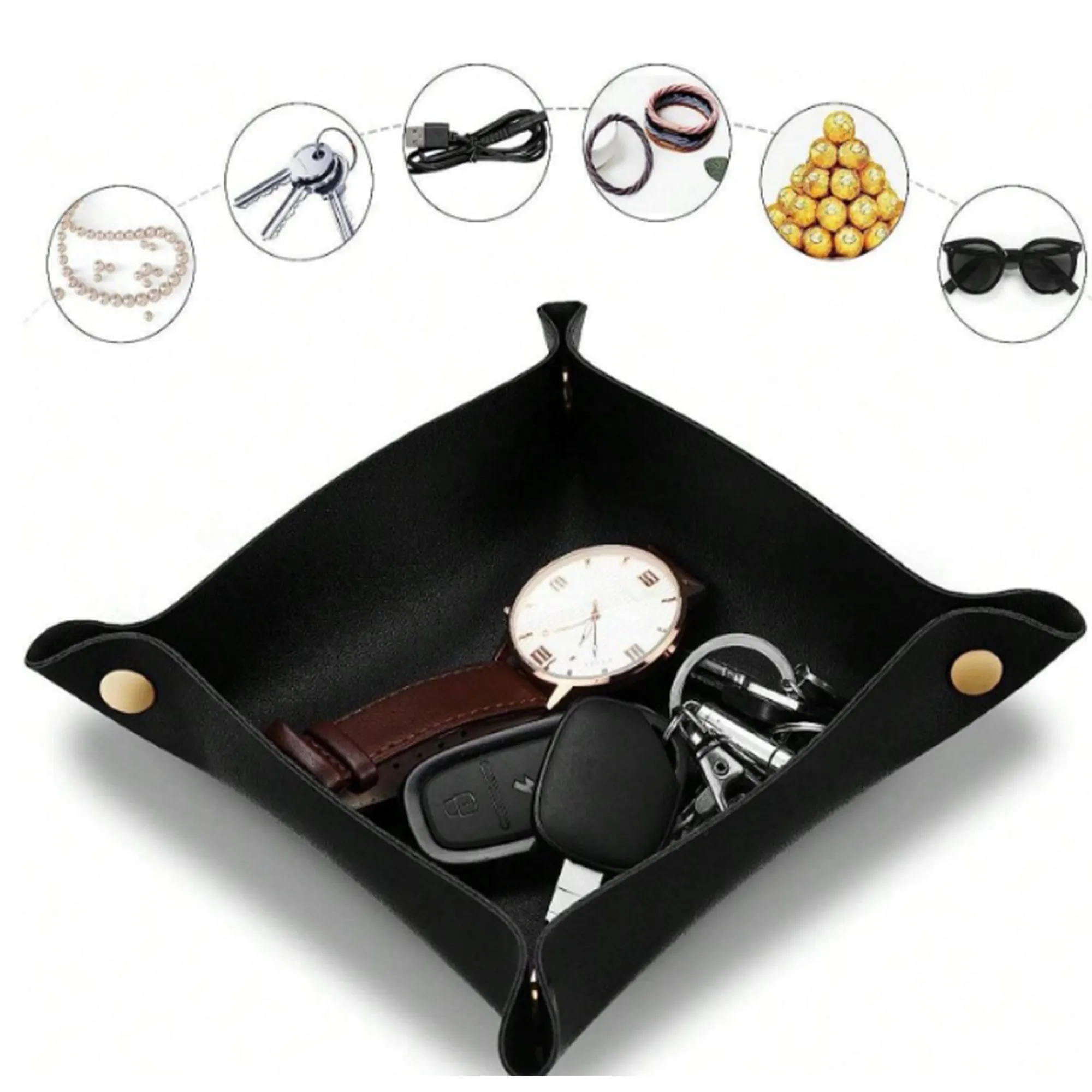 Entry Key Tray, Foldable Snap Tray 3