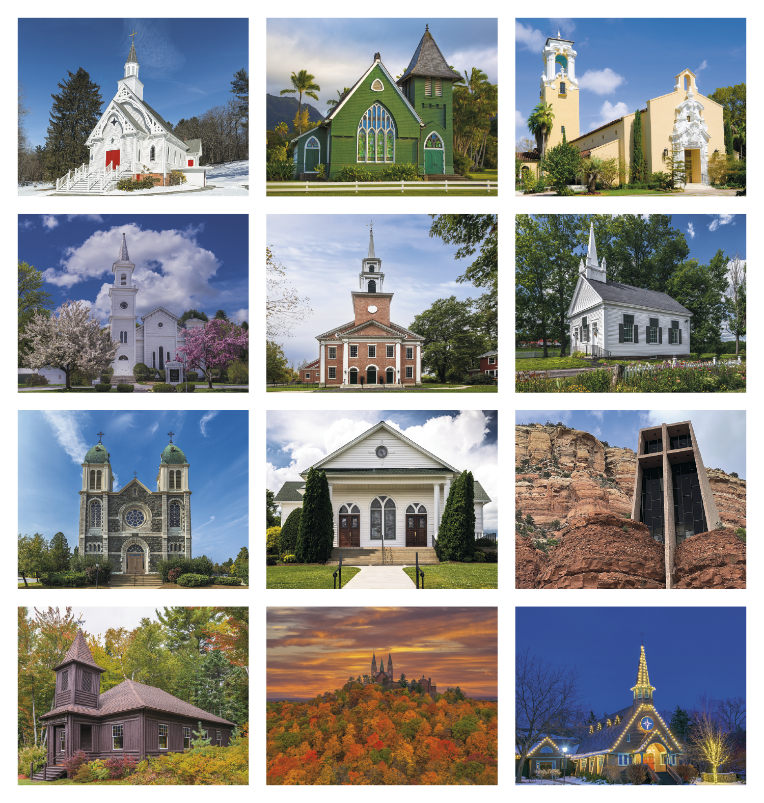 Good Value™ Scenic Churches - Spiral Calendar 62