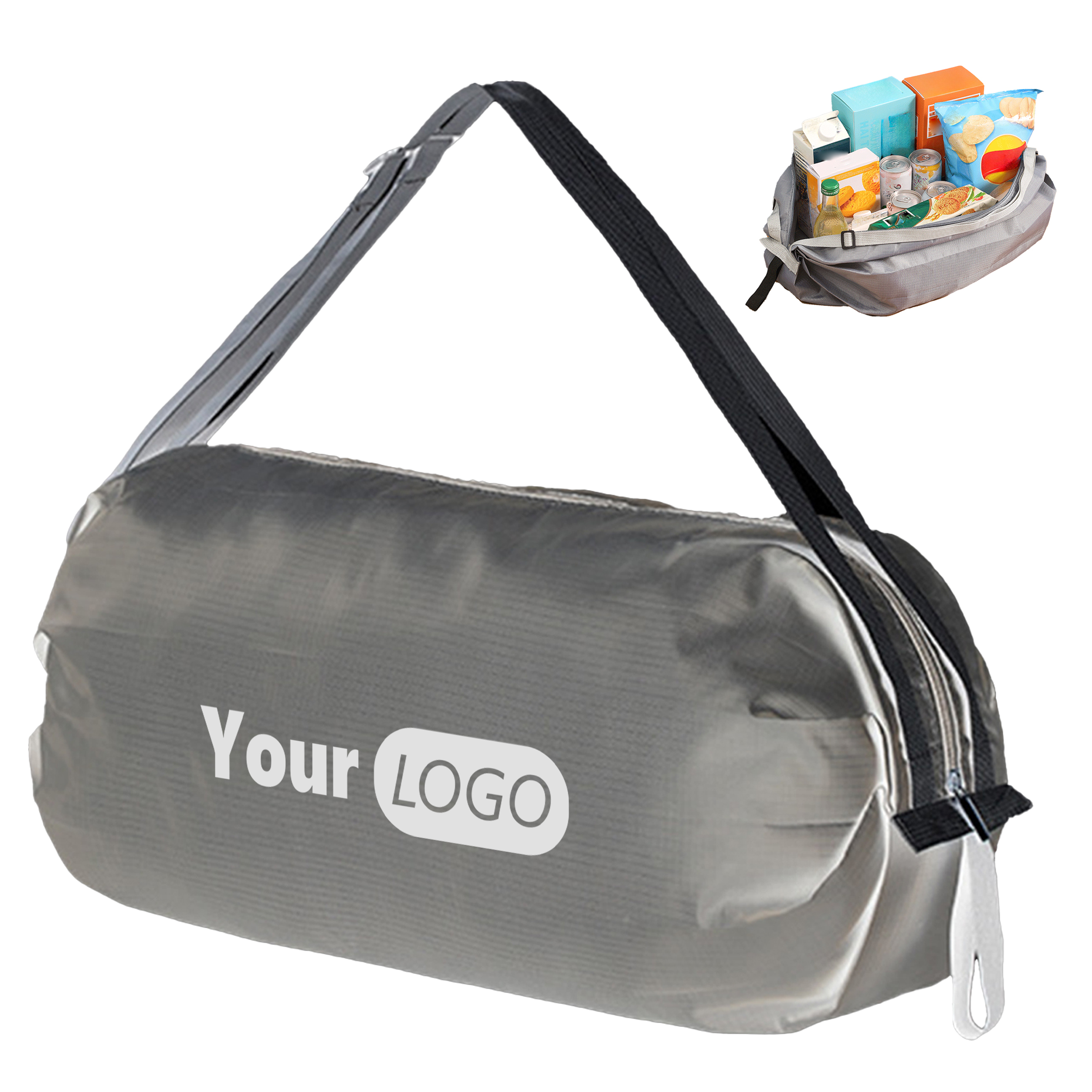 Polyester Large Capacity Grocery Bag ?C Perfect For Shopping, custom tote bag with logo imprint 2