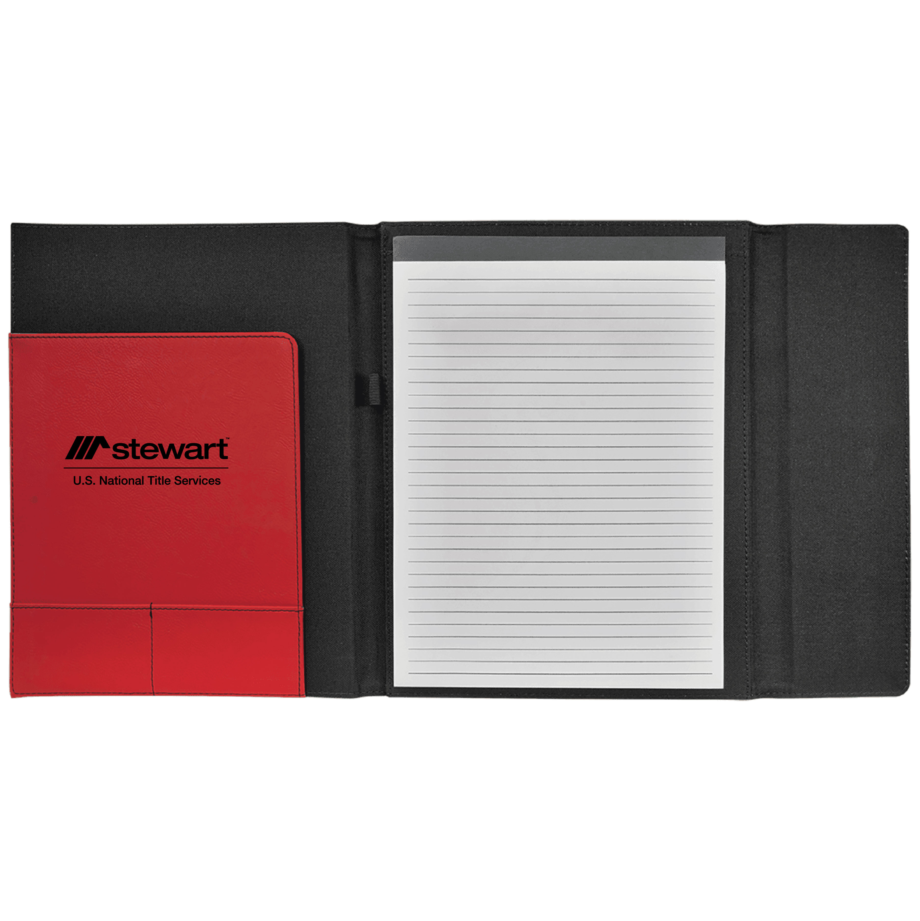 9" x 12" Red Leatherette & Black Canvas Portfolio 4