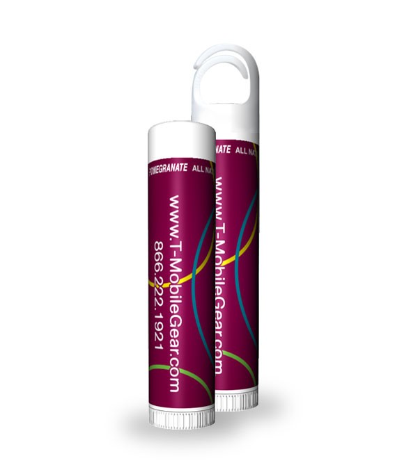 Lip Naturals Pomegranate Non SPF Lip Balm with a custom label 1