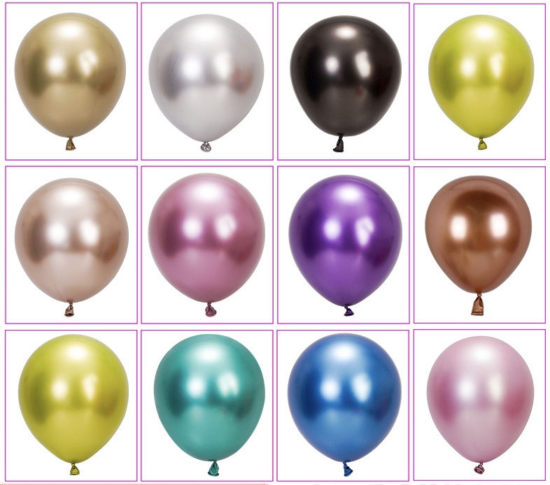 10" Metallic Advertising Helium Latex Balloon 7