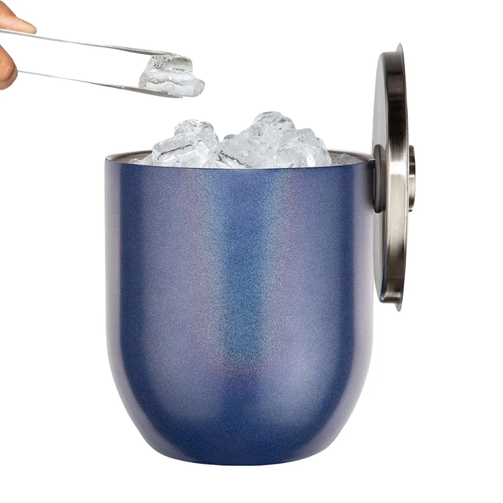 3L Insulated Ice Bucket with Lid and Tongs 10