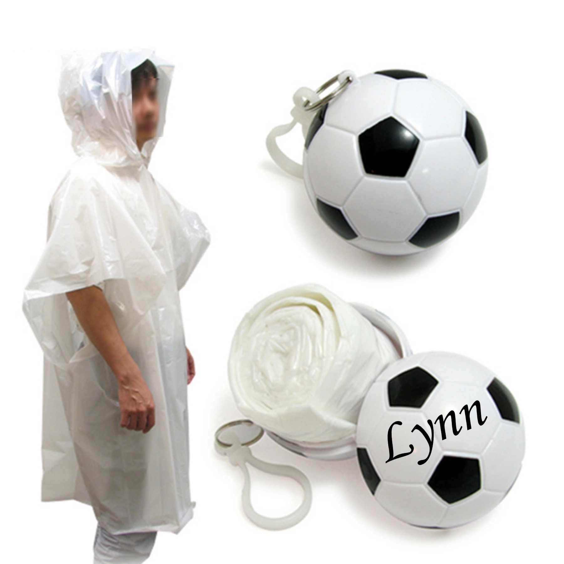Kids Disposable Compressed Soccer Rain Poncho 3