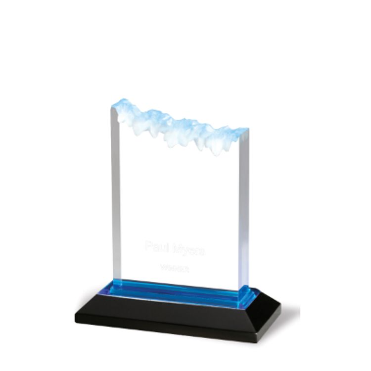 5X6 Blue Frosted Impress Acrylic Award