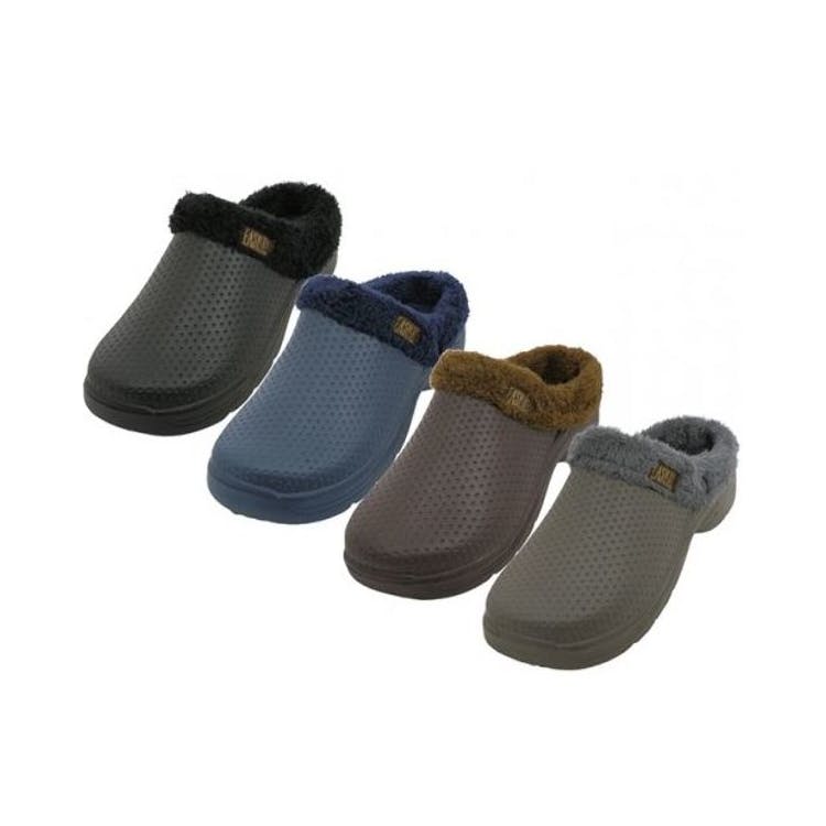 Men's Clogs - Black 7-12 Faux Fur Lined 2
