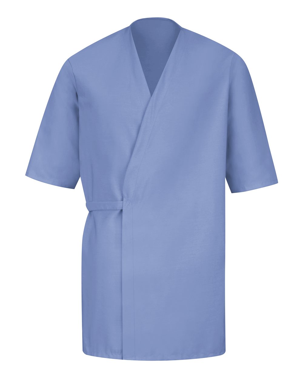 Collarless Poplin Butcher Wrap
