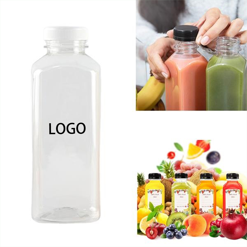 16 oz Empty Plastic Juice Bottles with Caps 2