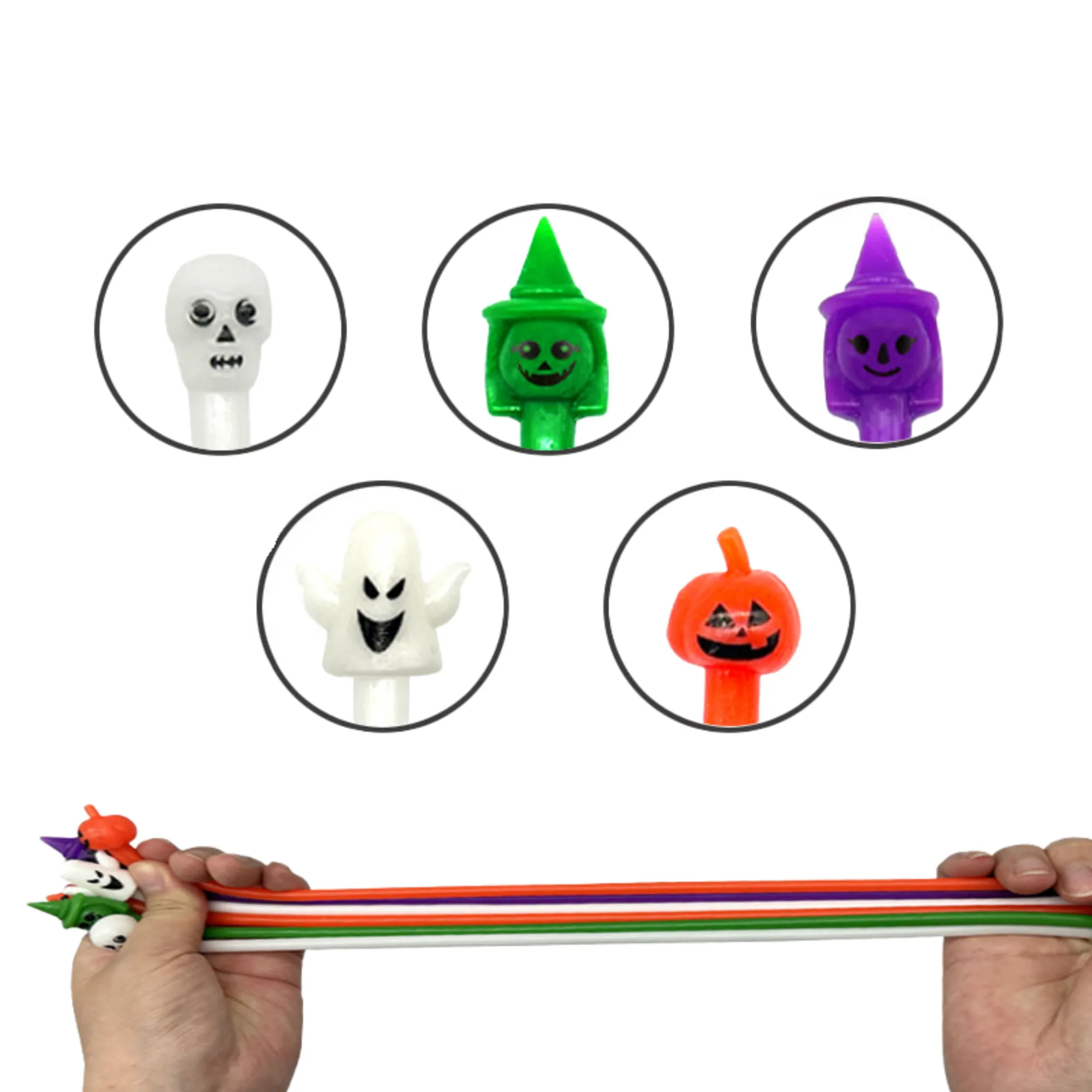 MOQ Halloween TPR Rubber Stress Relief Noodle Bracelet Toy 4