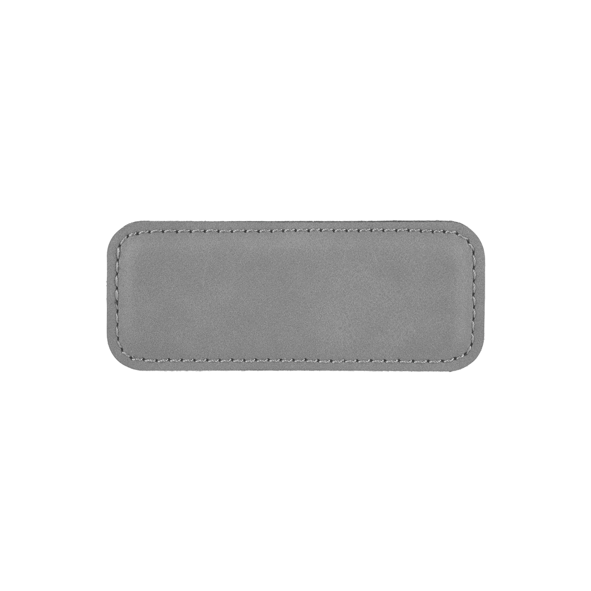 Gray Leatherette Badge w/ Magnet 2