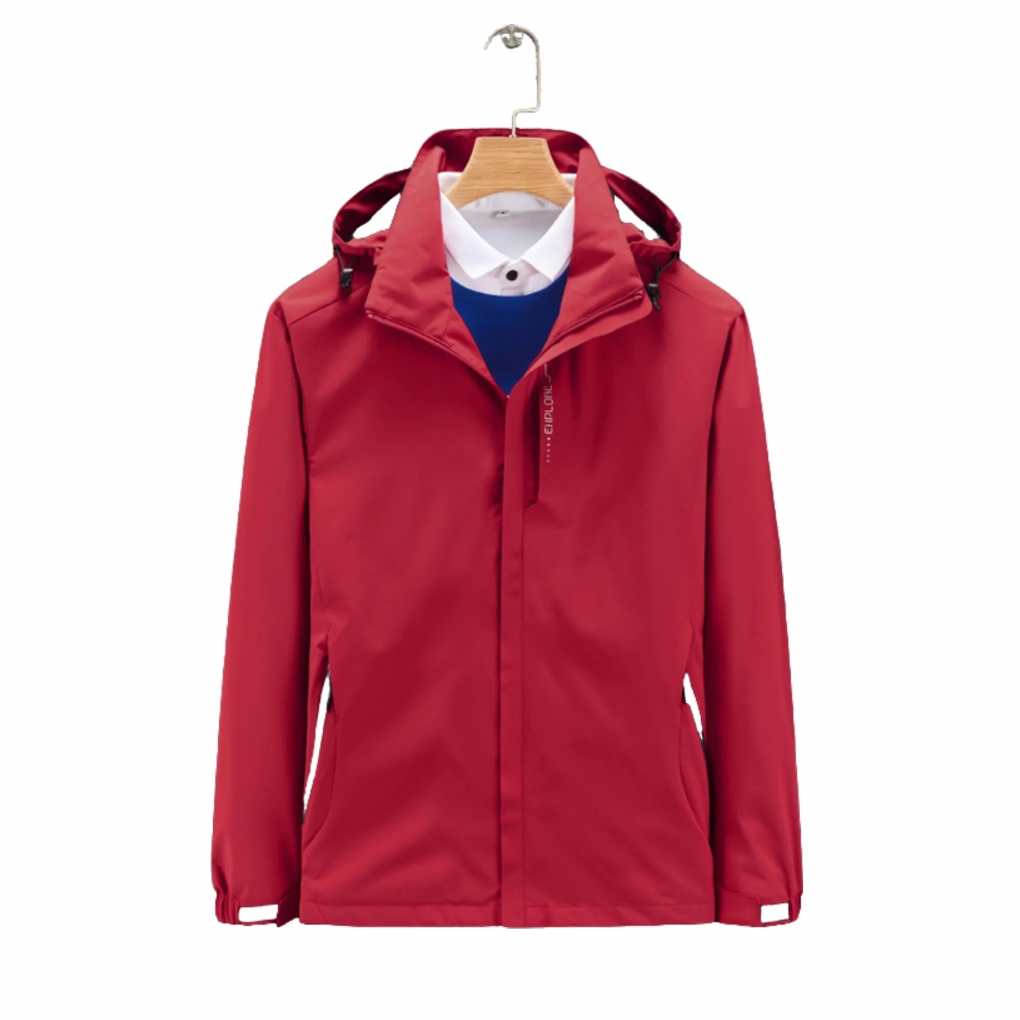 Unisex Outdoor Hooded Single-Layer 3-Proof Hiking Jacket 3