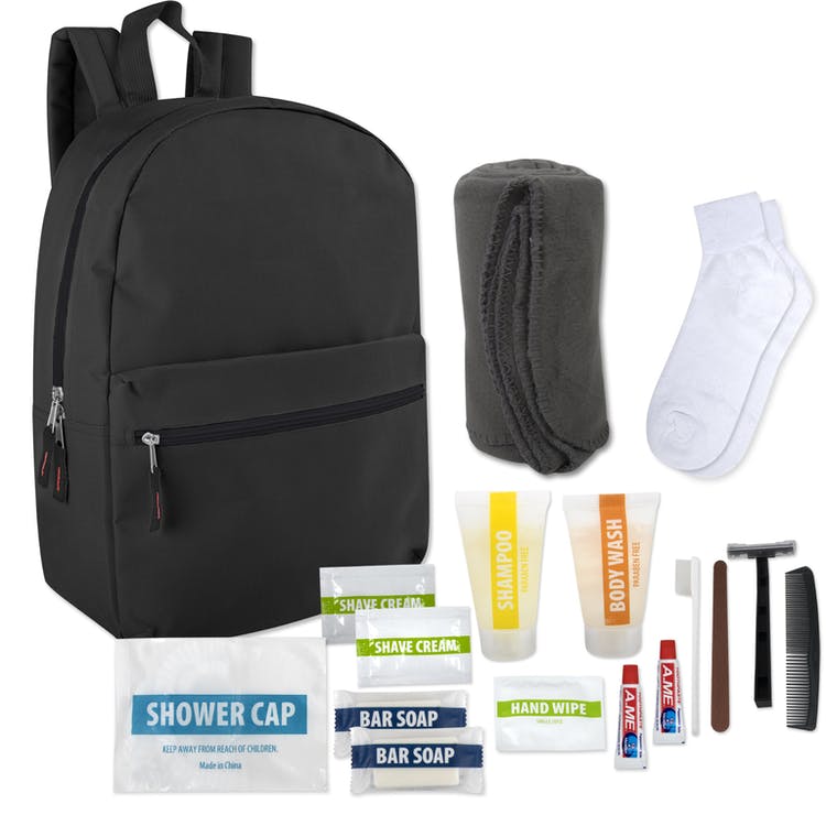 Hygiene Kits in Backpack - 18 Pieces 2