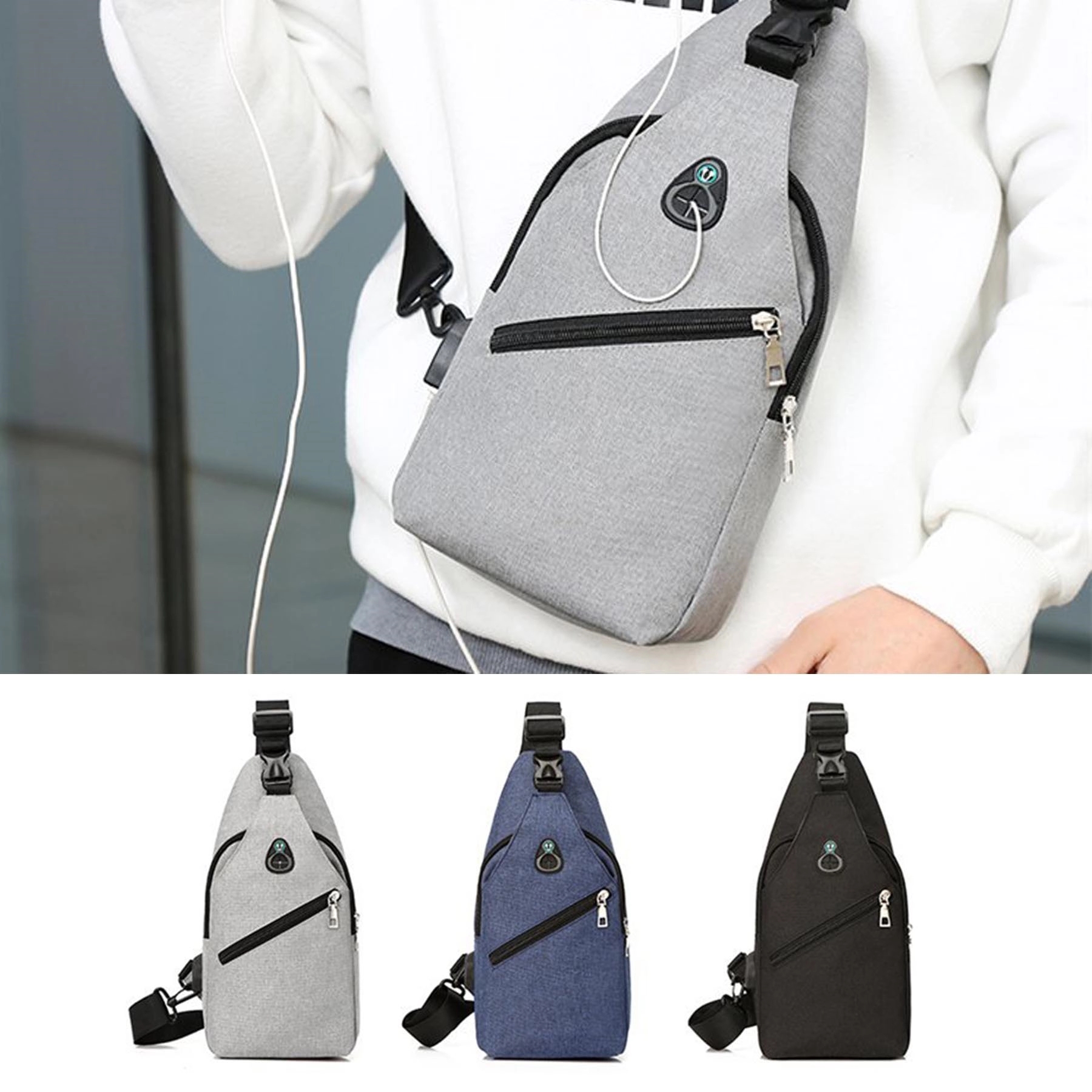 Sling Backpack with USB Charging 4