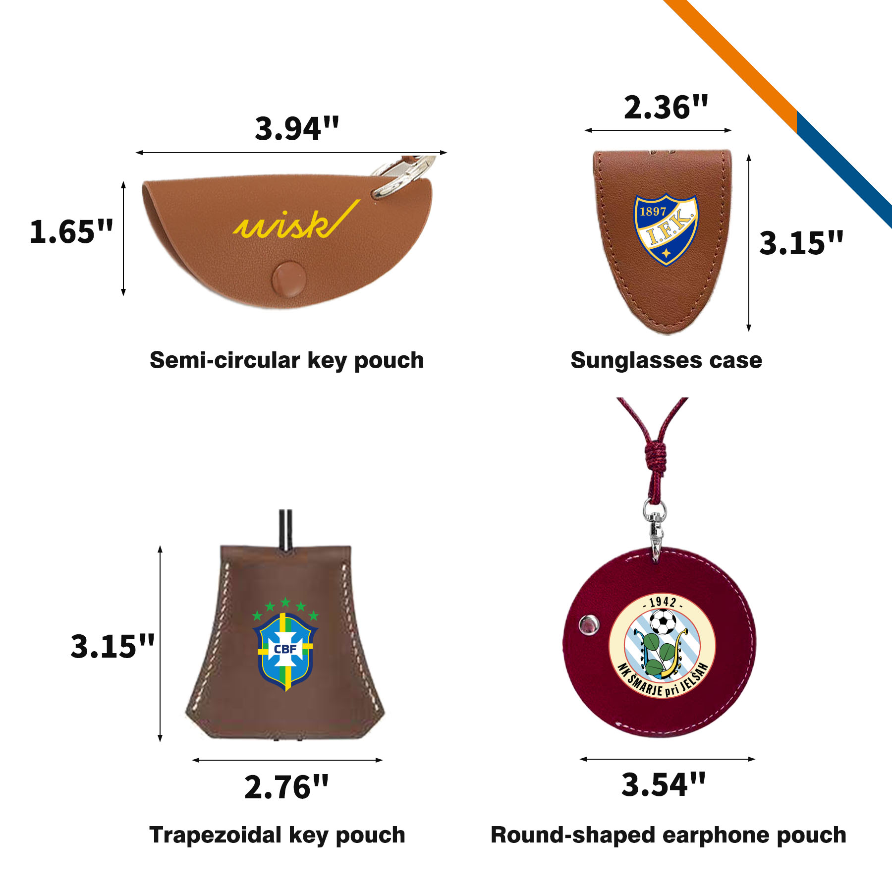 Hunie Neck Leather Pouch 12