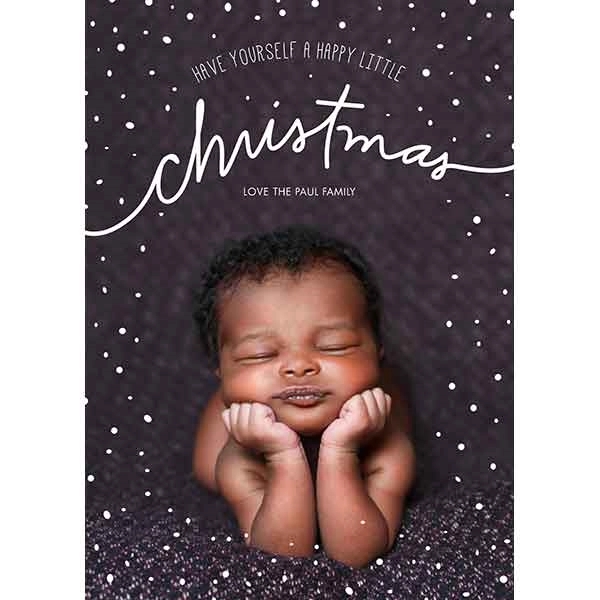 A Happy little "christmas" Flat Photo Holiday Card 1