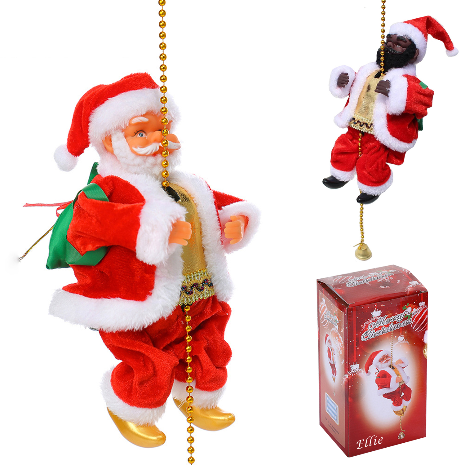 Electric Climbing Santa Claus Decoration 2