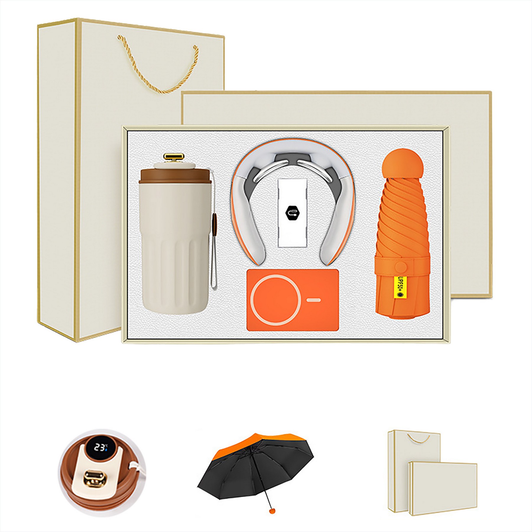 Custom 4-In-1 Luxurious Business Thermos Cup Gift Box Sets 1