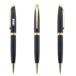 Black Metallic Retractable Twist Ballpoint Pens 5