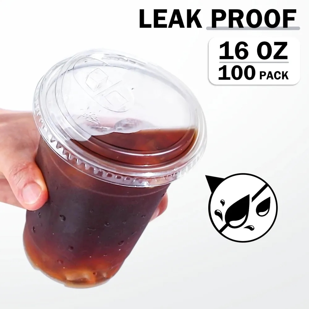 16 oz PET Cup with Strawless Sip Lid 5