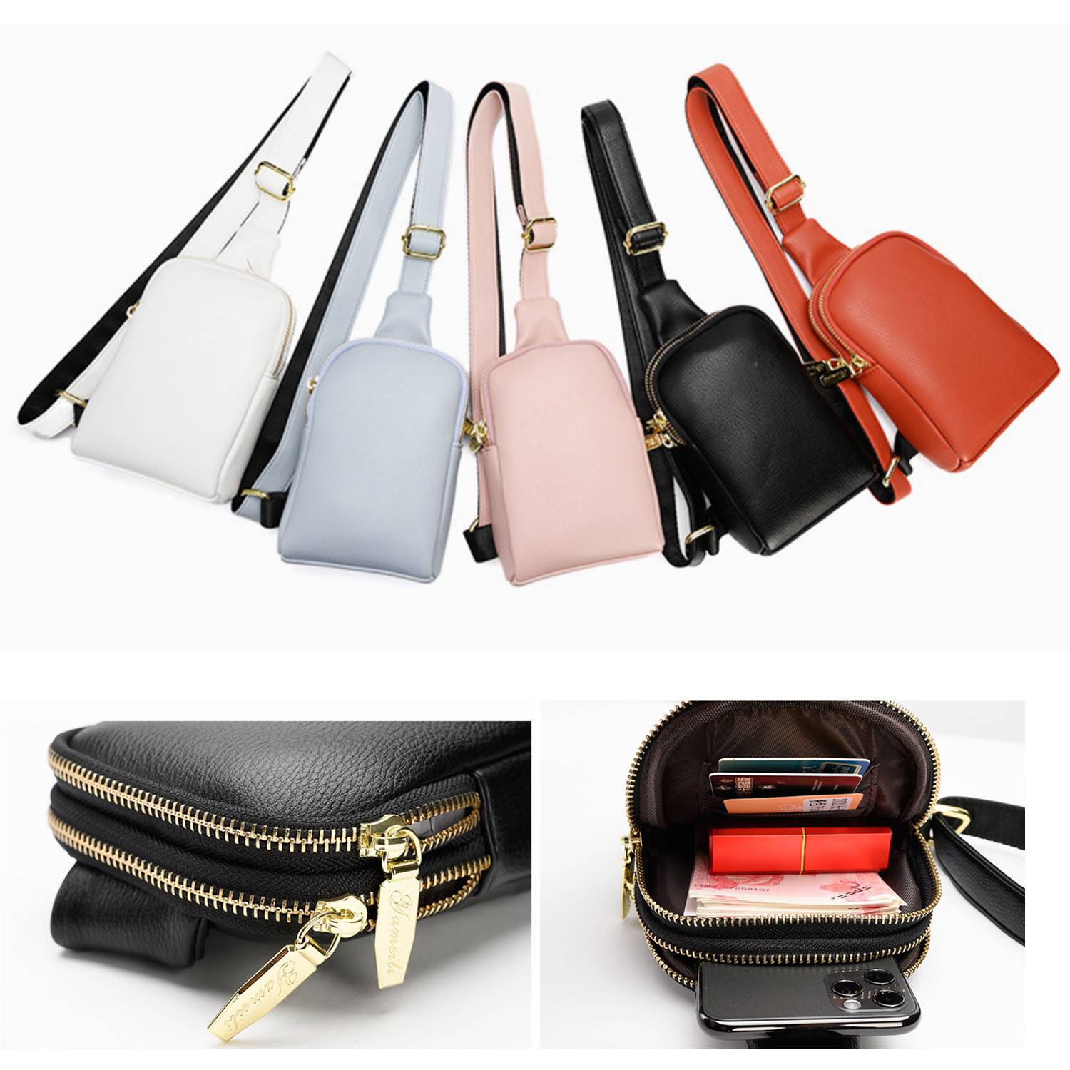 PU Leather Crossbody Sling Bag 1