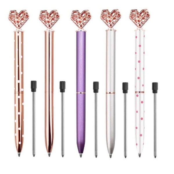 Heart Shaped Metal Ballpoint Pen 4