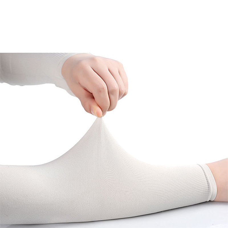 Long Cooling Ice Silk UV Arm Cover Sleeves 7