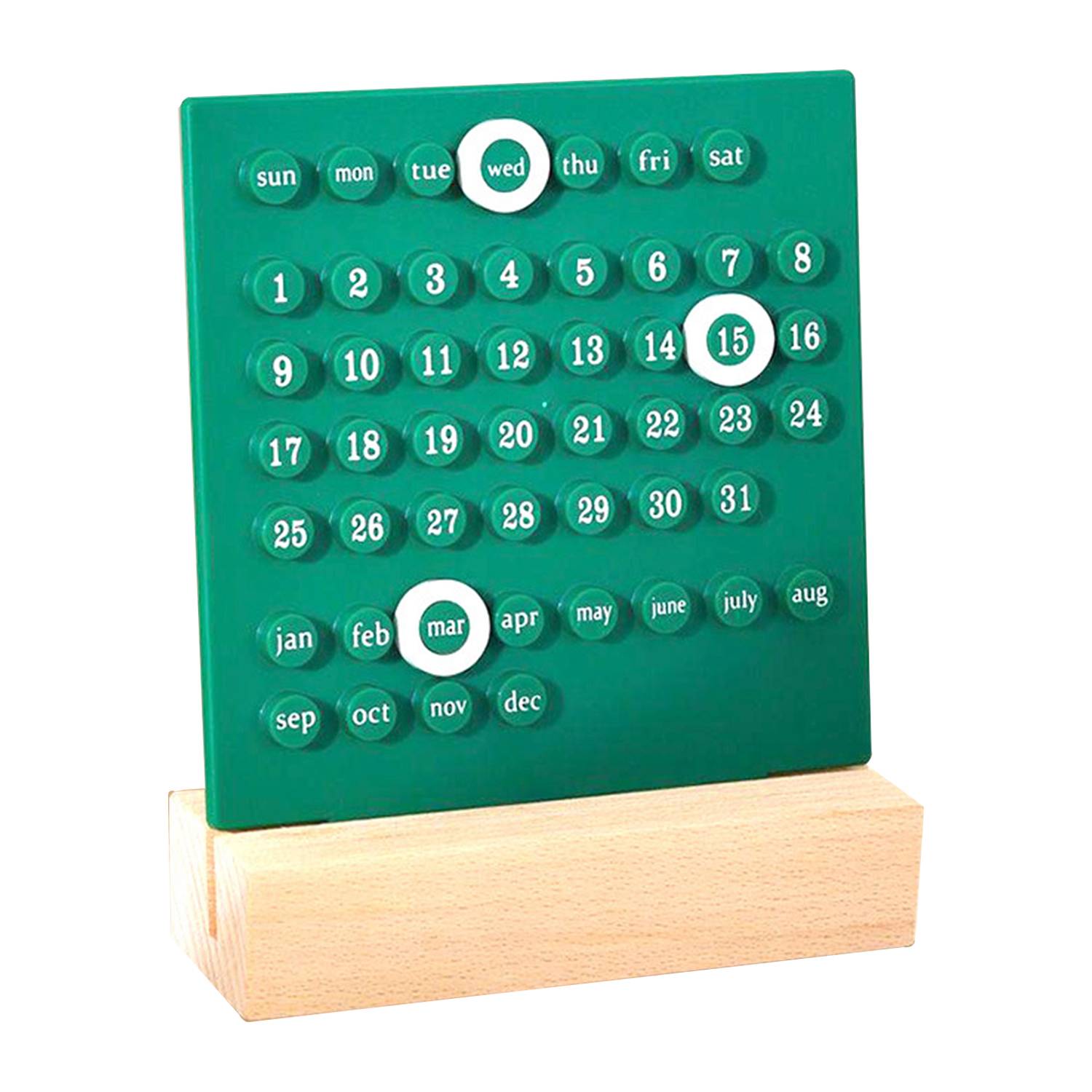 Perpetual Desk Wood Calendar 8