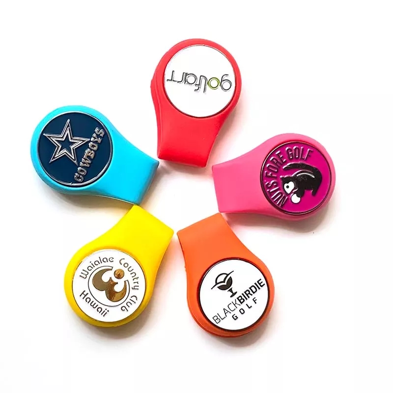 Silicone Golf Ball Marker Holder Hat Clips 2