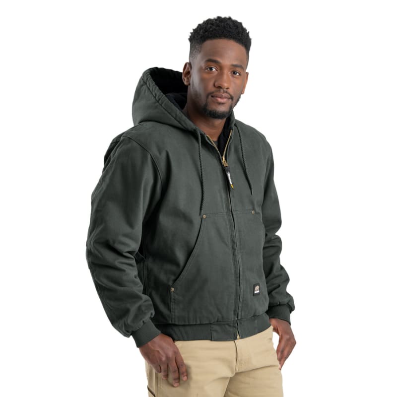 Berne Men's Highland Washed Cotton Duck Hooded Jacket 10