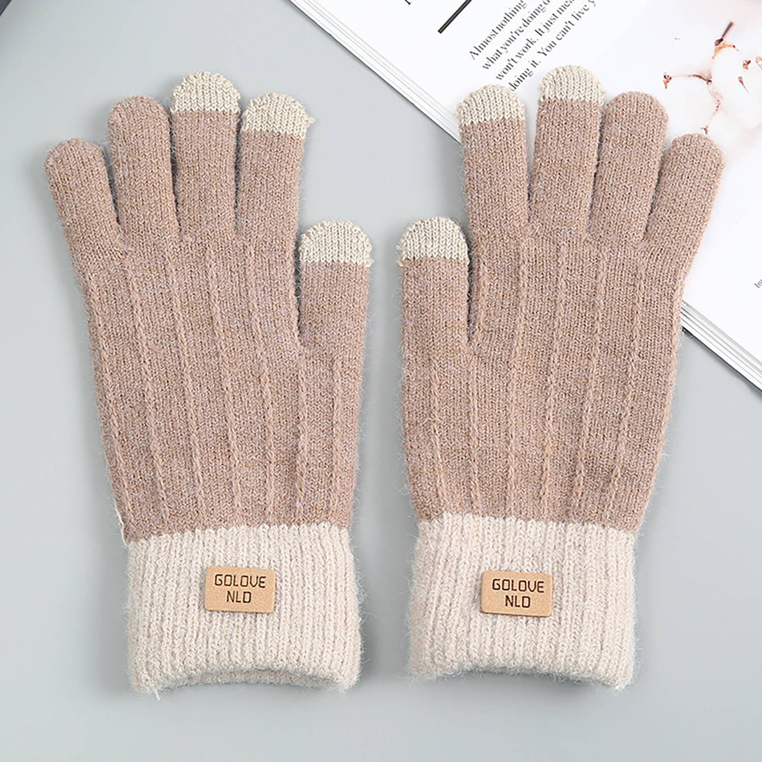 Women's Winter Warm Knitted Touchscreen Gloves 5