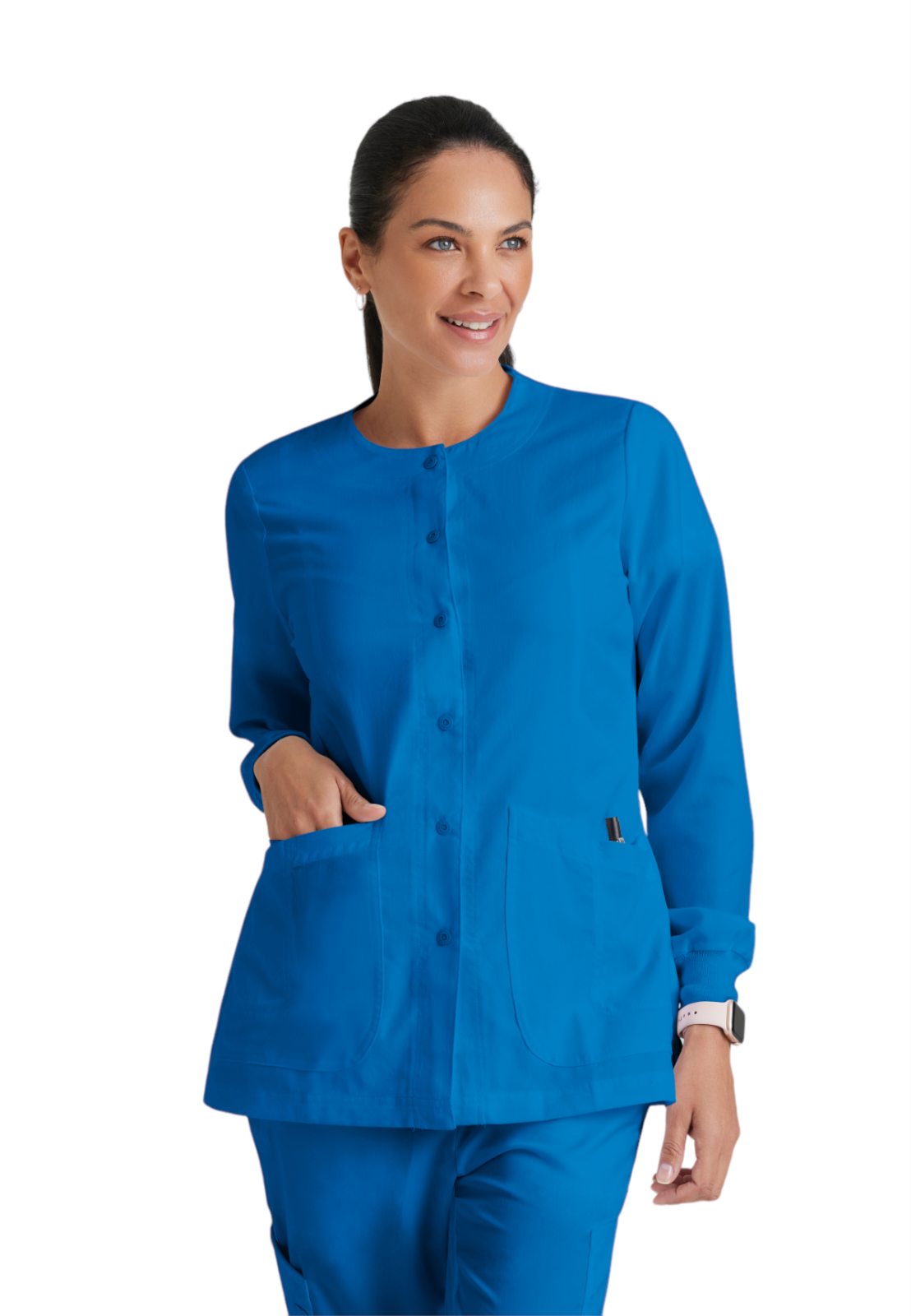 Grey's Anatomy - Classic - Women's Four-Pocket Snap Front Jamie Warm Up Scrub Jacket 22