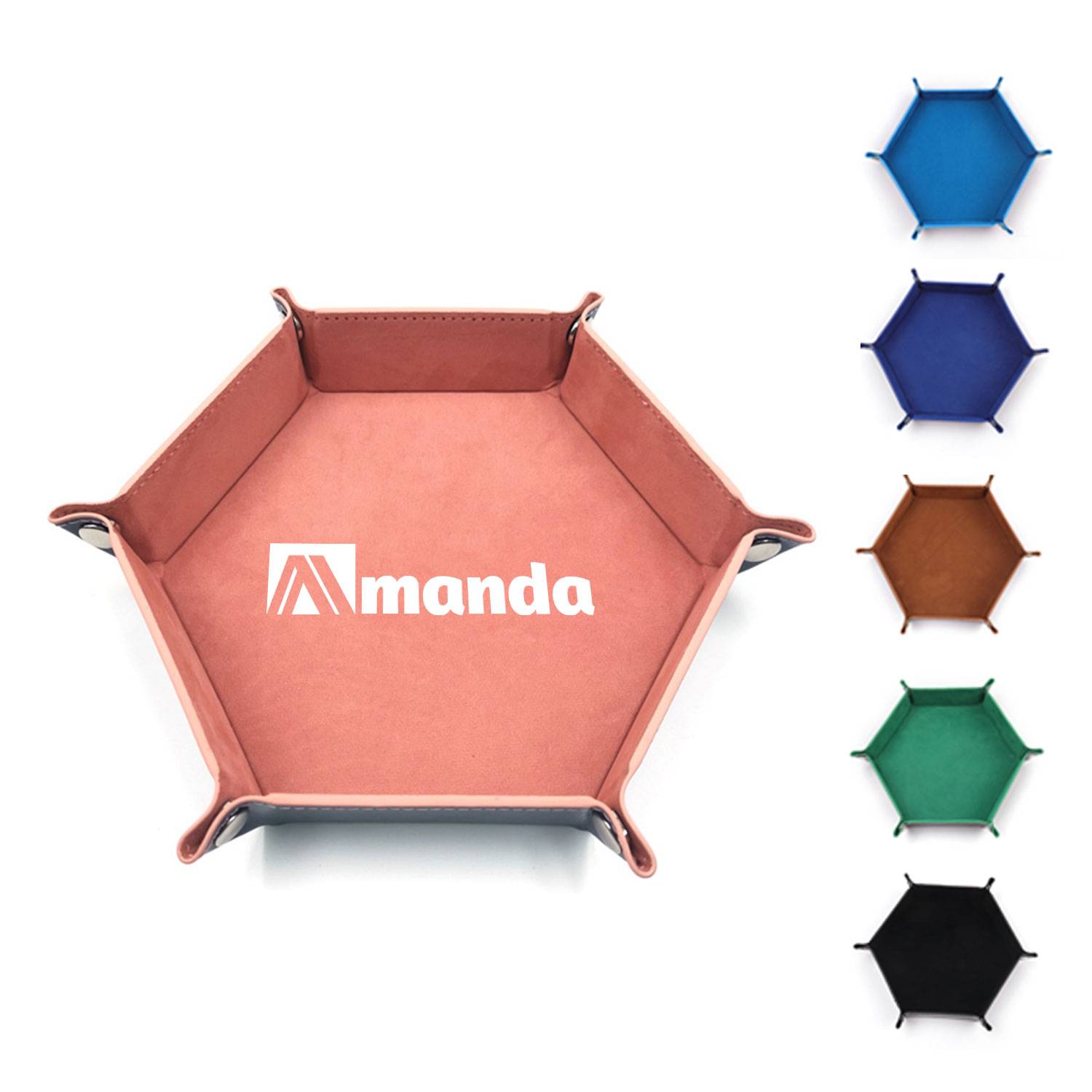 Hexagonal Foldable Dice Tray