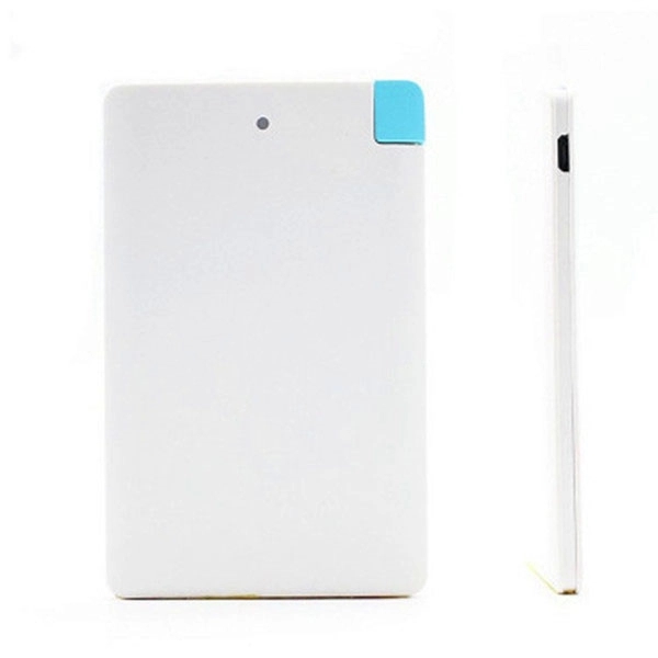 2500mah Credit Card Power Bank with Built In Cable 3