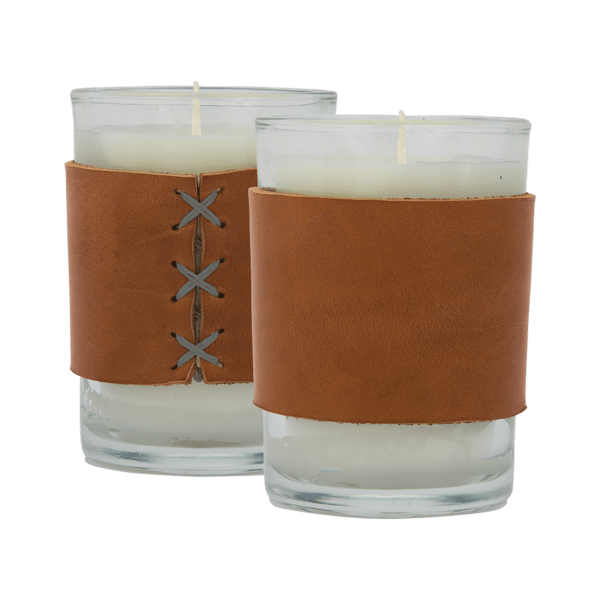 Harper 8 oz. Leather Wrapped Candle 69