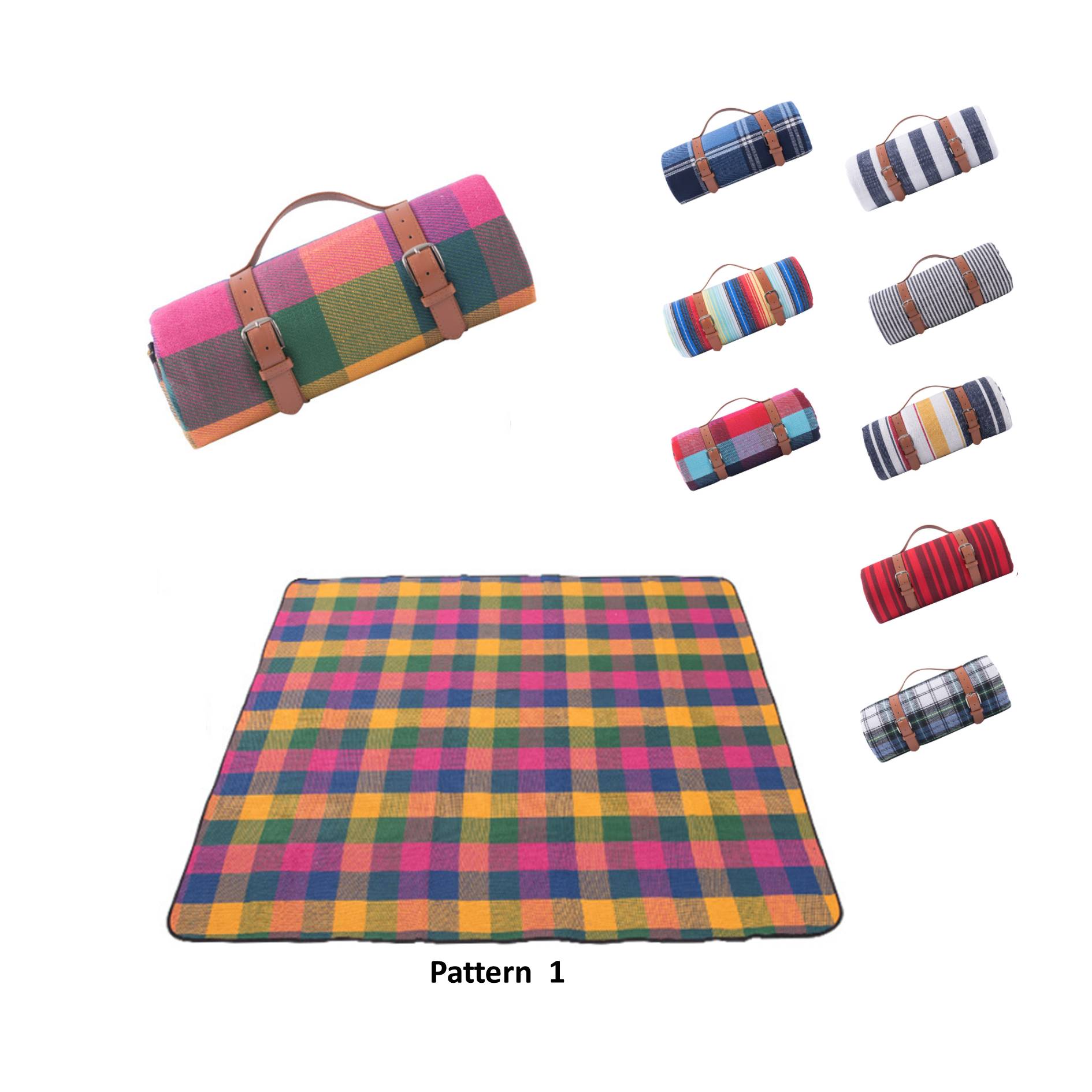 Leather Straps Outdoor Picnic Mat 3