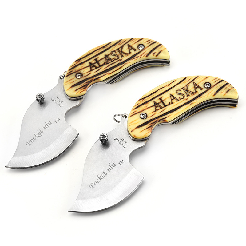 Leaf Shape Stainless Steel Folding Pocket Knife 8