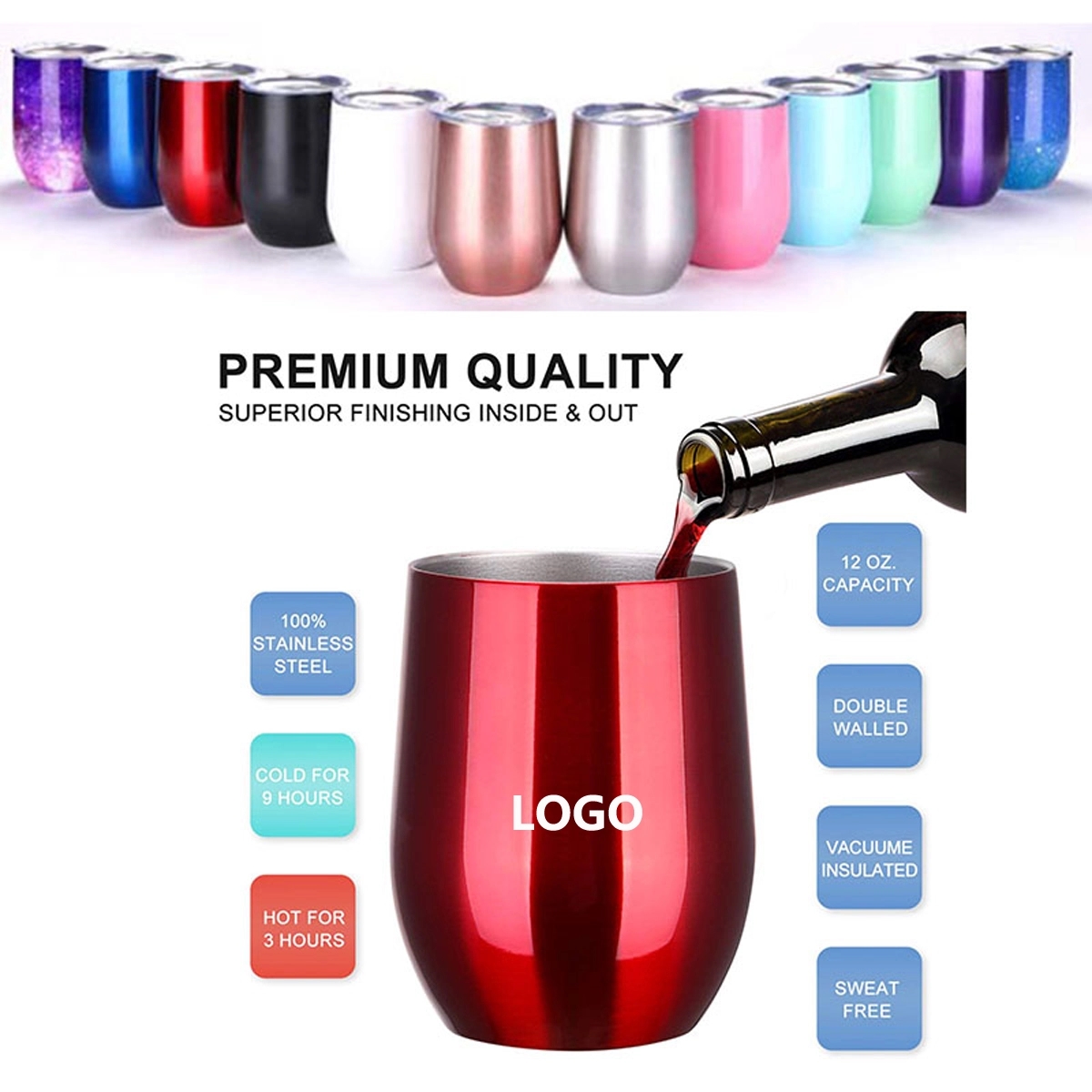 12 OZ Wine Tumbler with Lid 4