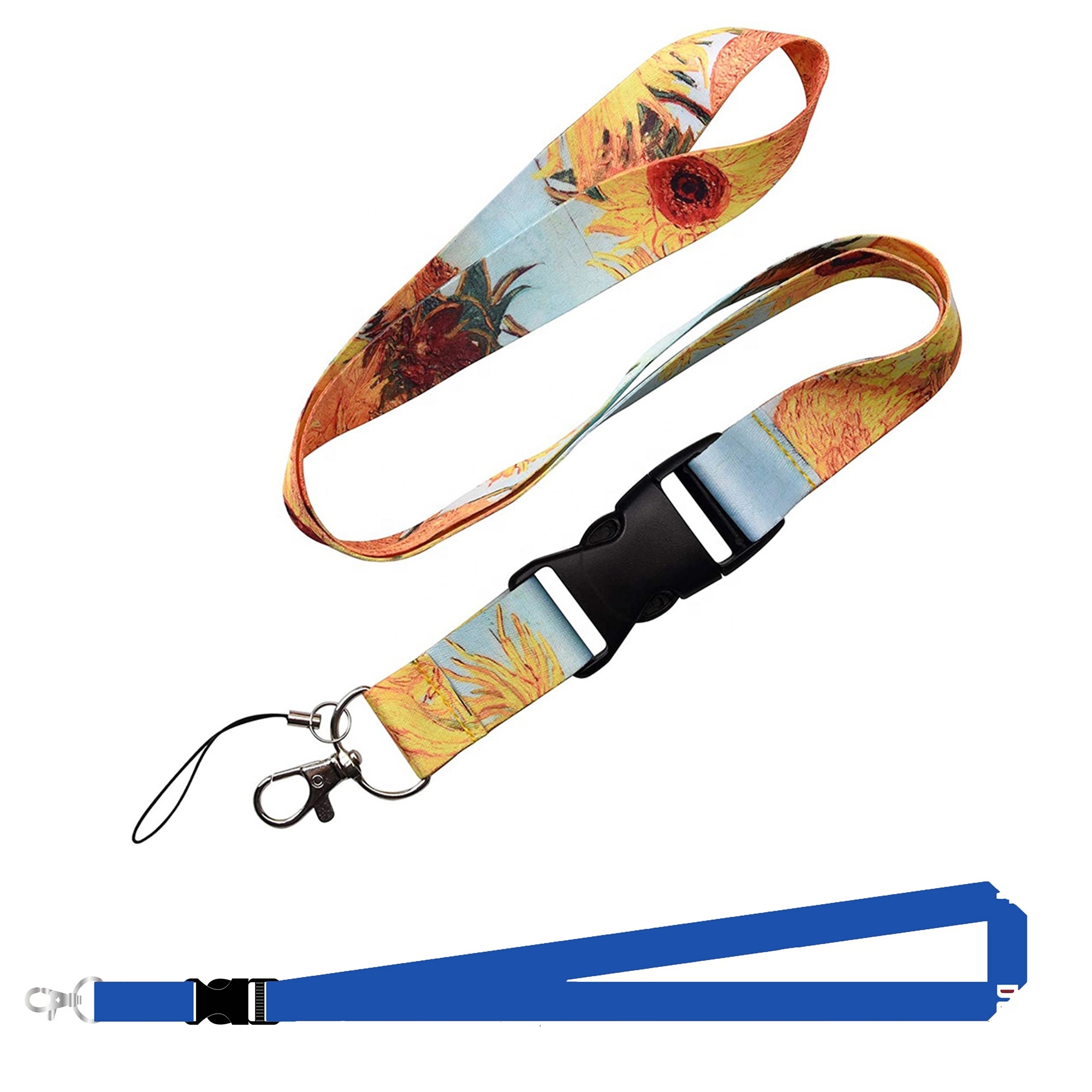 MOQ 50PCS Quick Release Buckle Polyester Lanyard 1