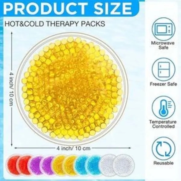 Custom Shapes Round Hot/Cold Reusable Gel Ice Packs 2