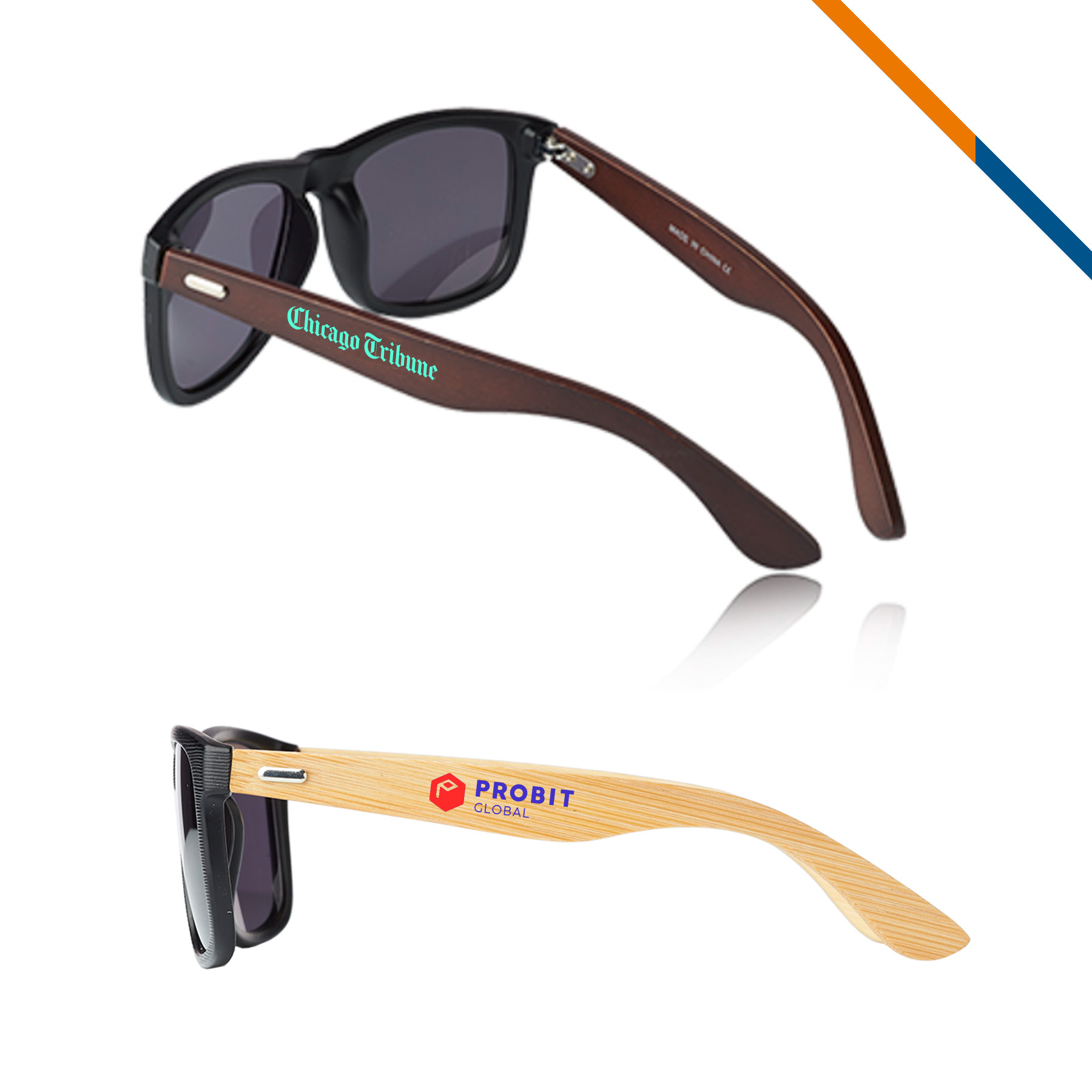 Powell Bamboo Inspired Temples Sunglasses 5