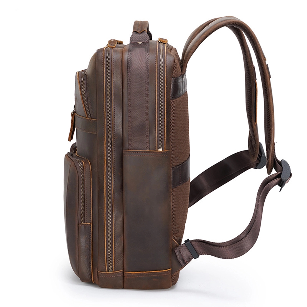 Vintage Leather Laptop Backpack 2