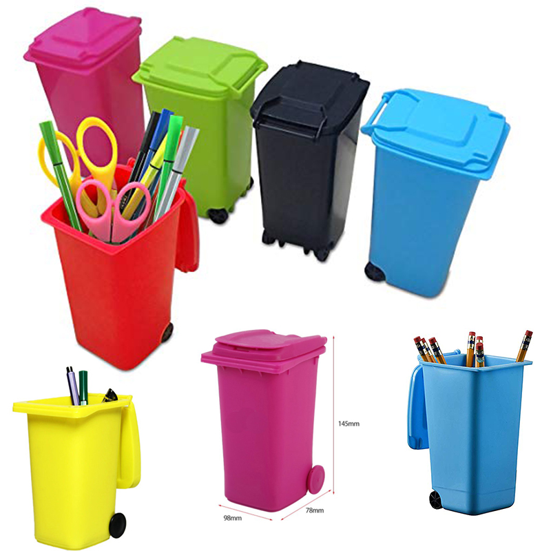 Pencil Holder Mini Trash Can 2