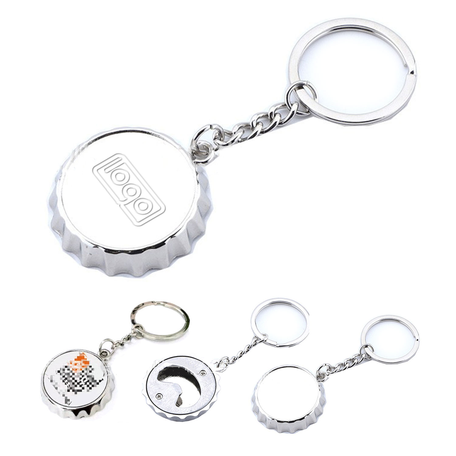 Custom Zinc Bottle Opener Keychain 3