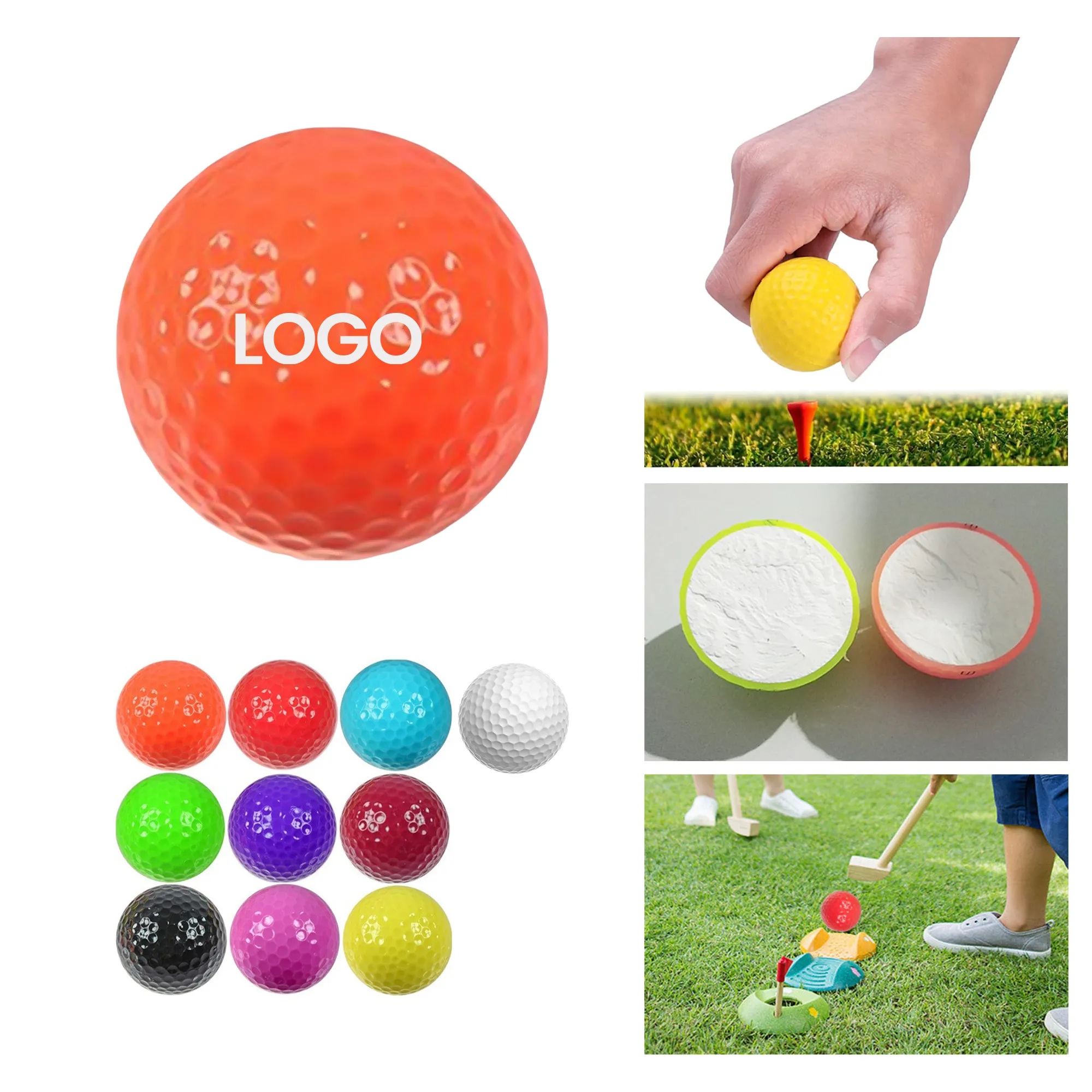 Double Layers Colorful Golf Balls For Competition 9