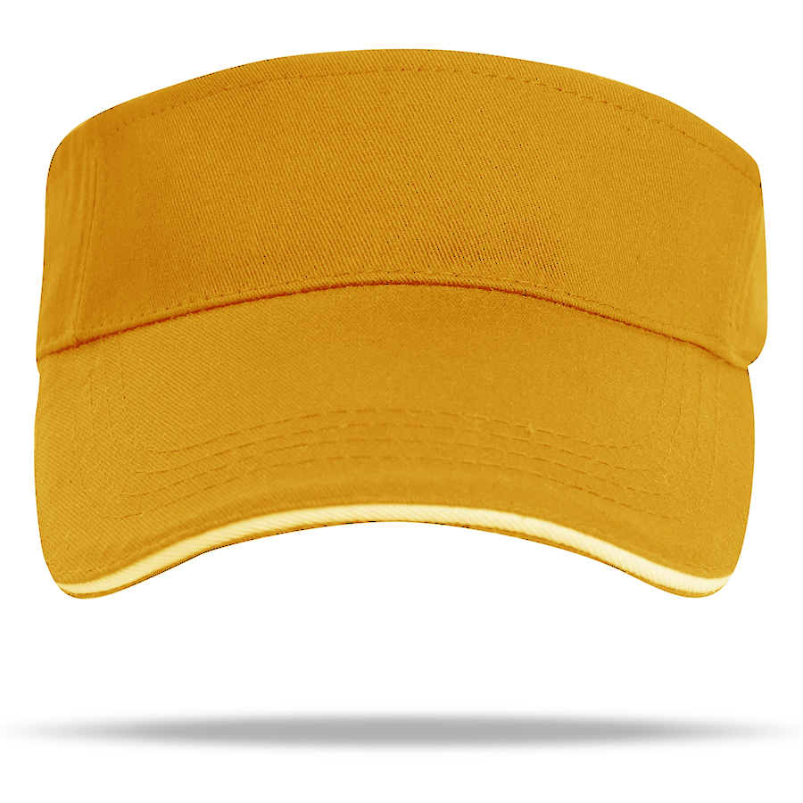 Stock Solid Color Poly Cotton Visor, Hook-And-Loop Fastener 7