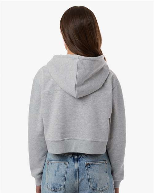 Women's Cropped Fleece Hooded Sweatshirt - BW5404 59